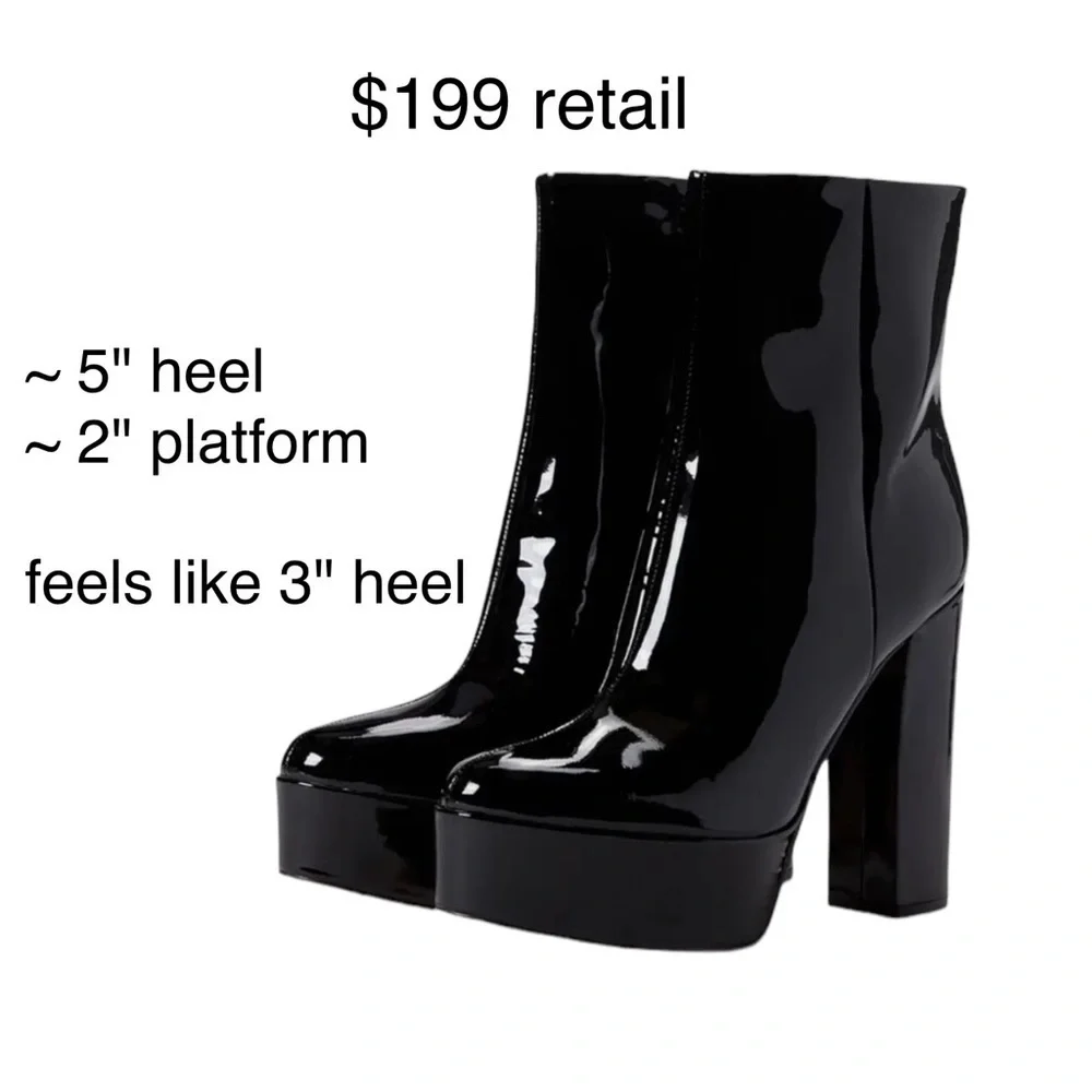 Marc Fisher Patent Leather Caled 2 Platform Bootie NIB 10